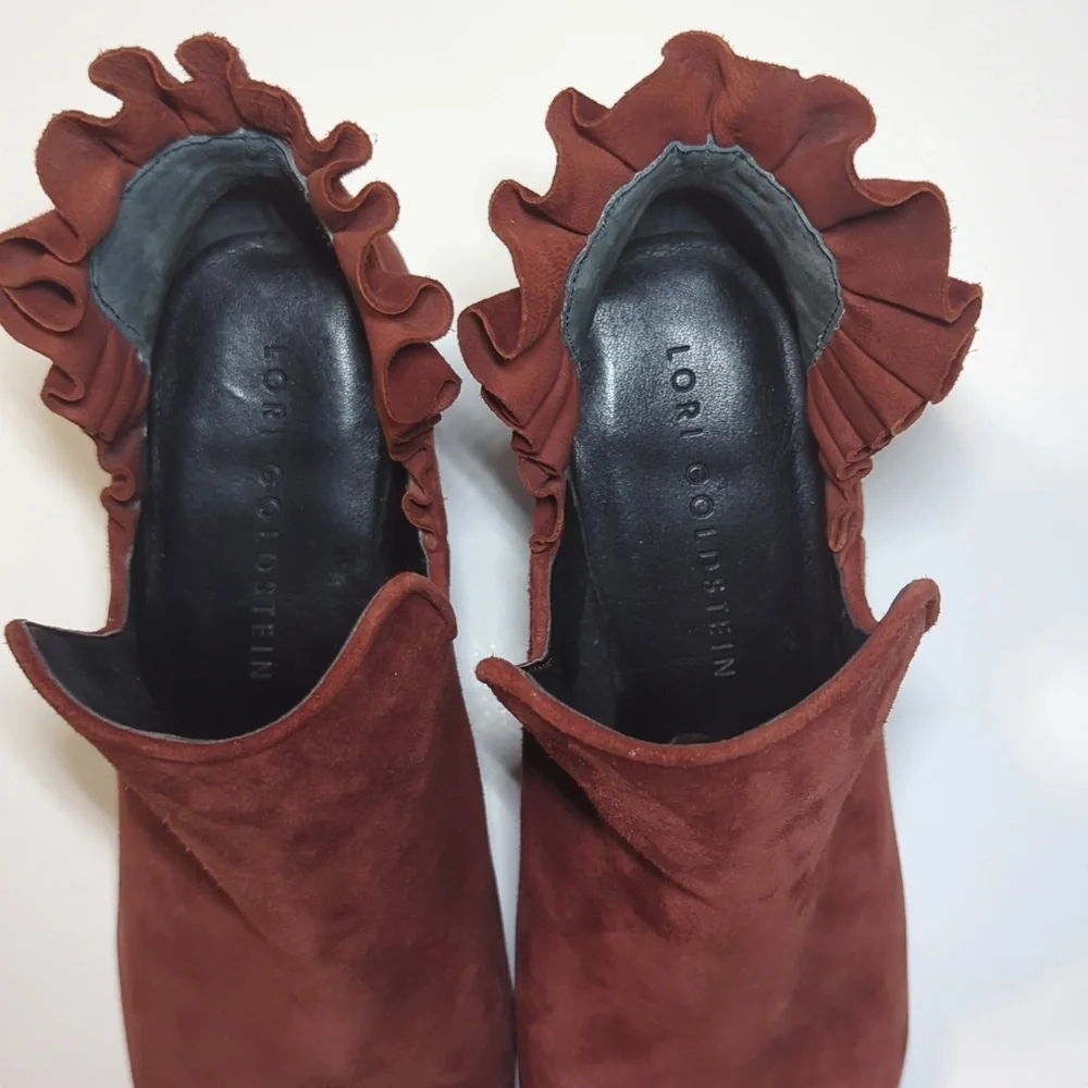 Lori Goldstein Sydney Ruffle Detail Ankle Booties Size 8